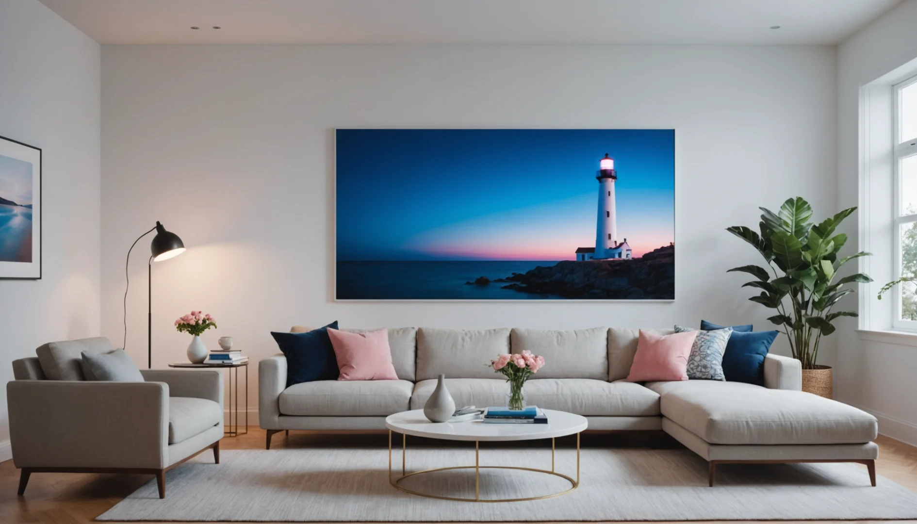 neon lighthouse