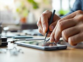 bouton volume iphone enfoncé