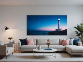 neon lighthouse
